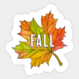 Fall Maple Leaf Sticker